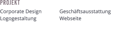 Projekt Corporate Design Logogestaltung Gesch ftsausstattung Webseite